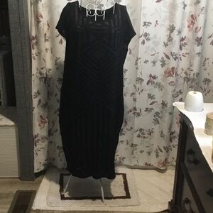 Lane Bryant Black Midi Dress